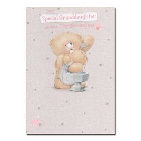 Special Granddaughter on Christening Day Forever Friends Card